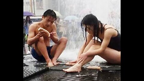 OMG😱Man caught bathing in public Must Watch🫢