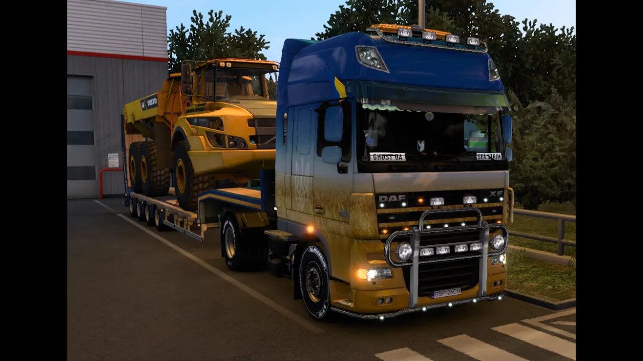 EURO TRUCK SIMULATOR 2 - DAF XF 105 - Ранковий рейс : ЛІОН - КОРДОБА. Вантаж - Самосвал VOLVO.