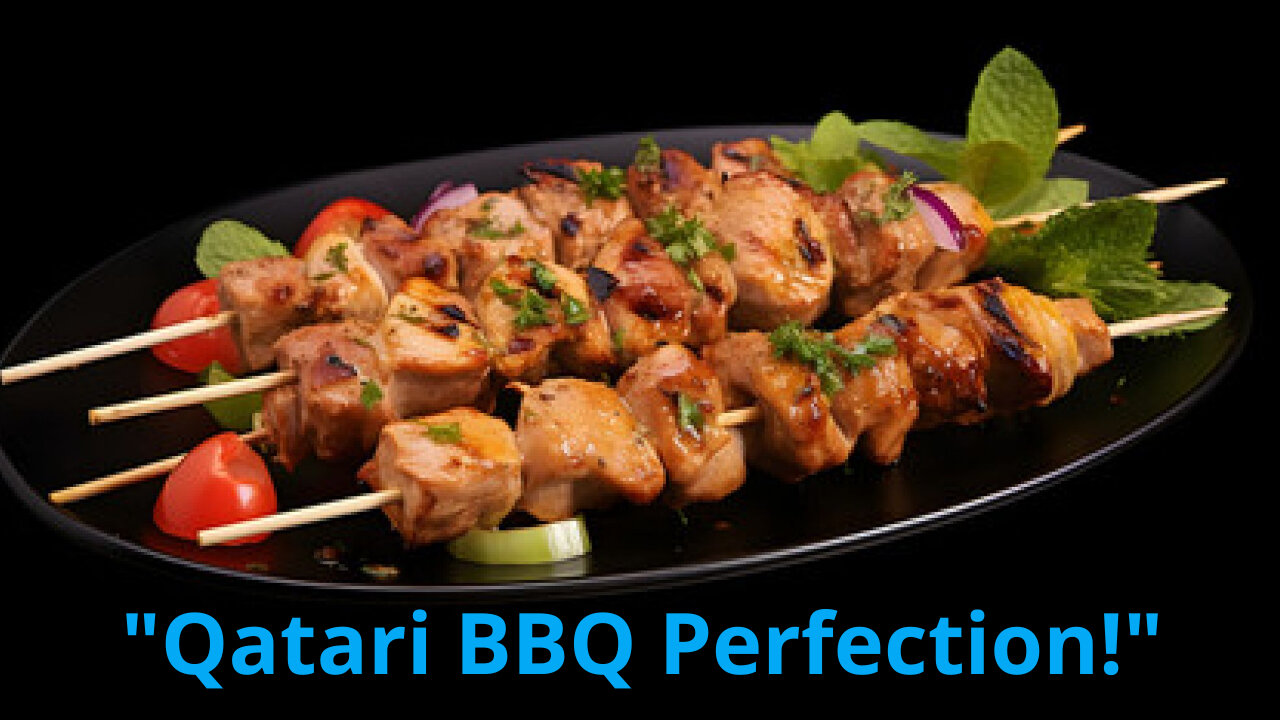 "Grilled Shish Taouk with Lemon and Sumac – Qatari Street Food Meets BBQ Perfection!"