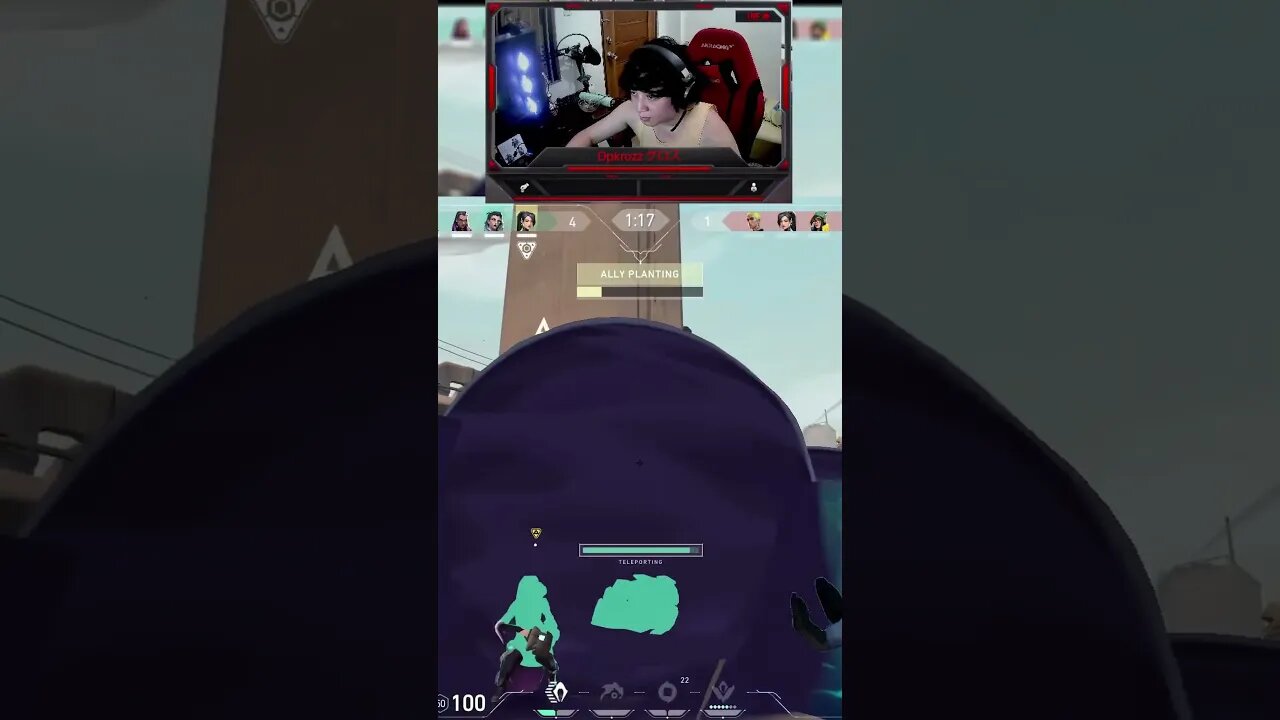 This Omen TP just always gets me 2 kills #shorts