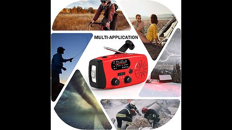 Solar Hand Crank Powered Camping Light With AM/FM Radio