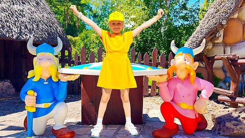 Diana et Roma s'amusent en famille au parc d'attractions