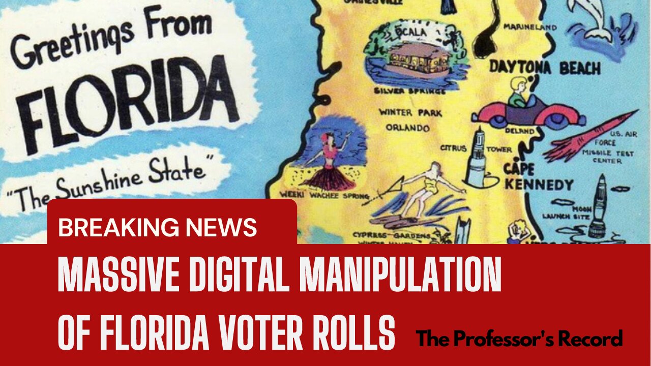 MASSIVE digital manipulation of voter rolls in Florida!!!