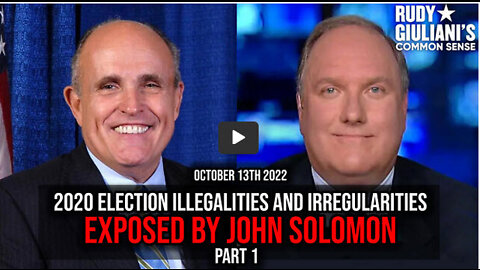 2020 Election Illegalities and Irregularities. Exposed by John Solomon Part 1 | Rudy Giuliani