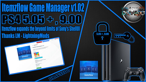 Itemzflow Game Manager v1.02 for PS4 FW 9.00 or Lower | Quick test