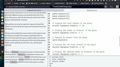 Challenge #27 Create a Queue Class