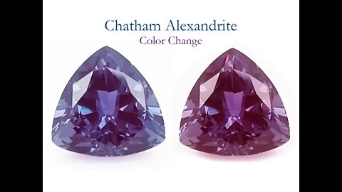 Chatham Trillion Alexandrite: Lab grown trillion alexandrite