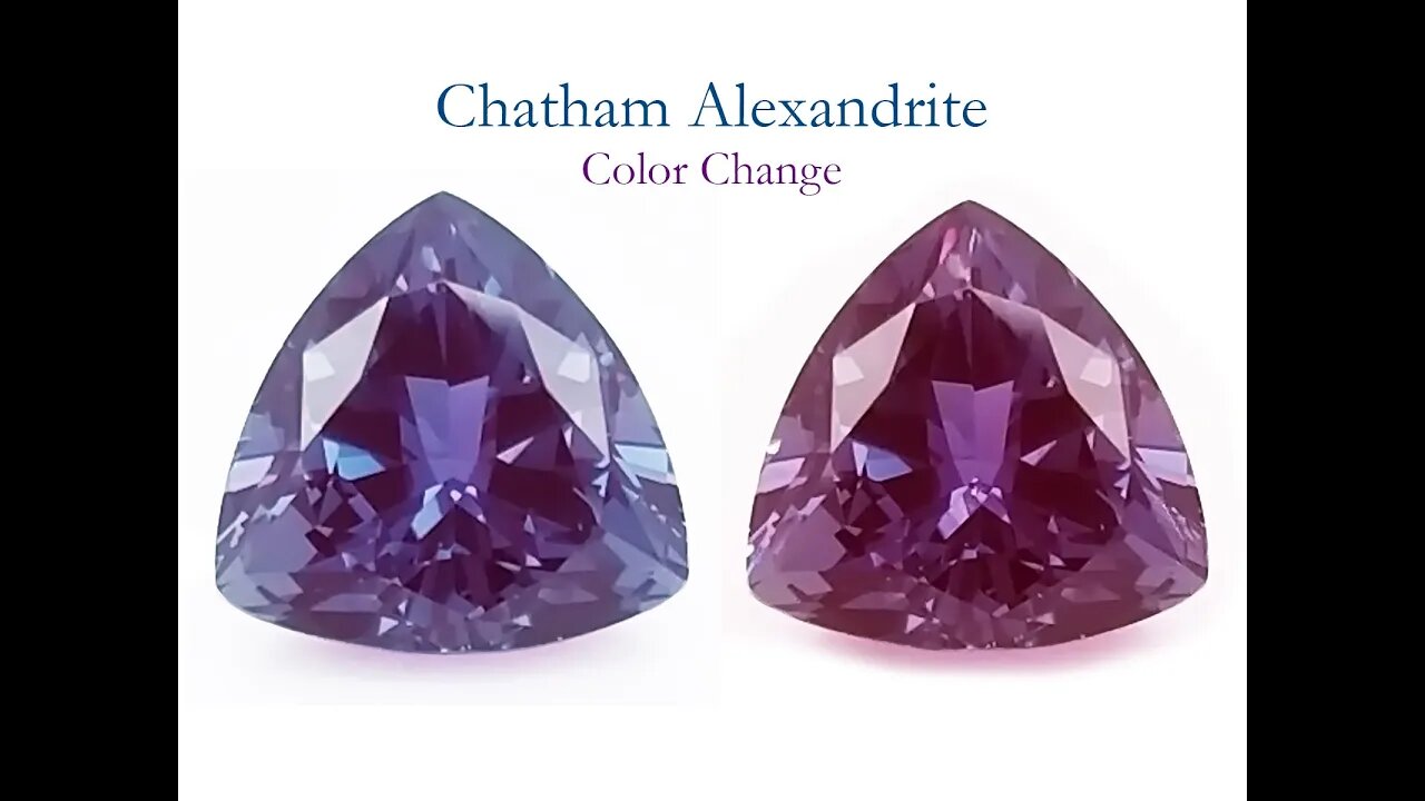 Chatham Trillion Alexandrite: Lab grown trillion alexandrite