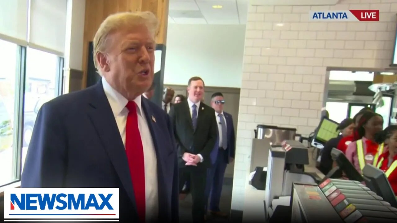 WATCH: Trump visits Chick-fil-A in Atlanta