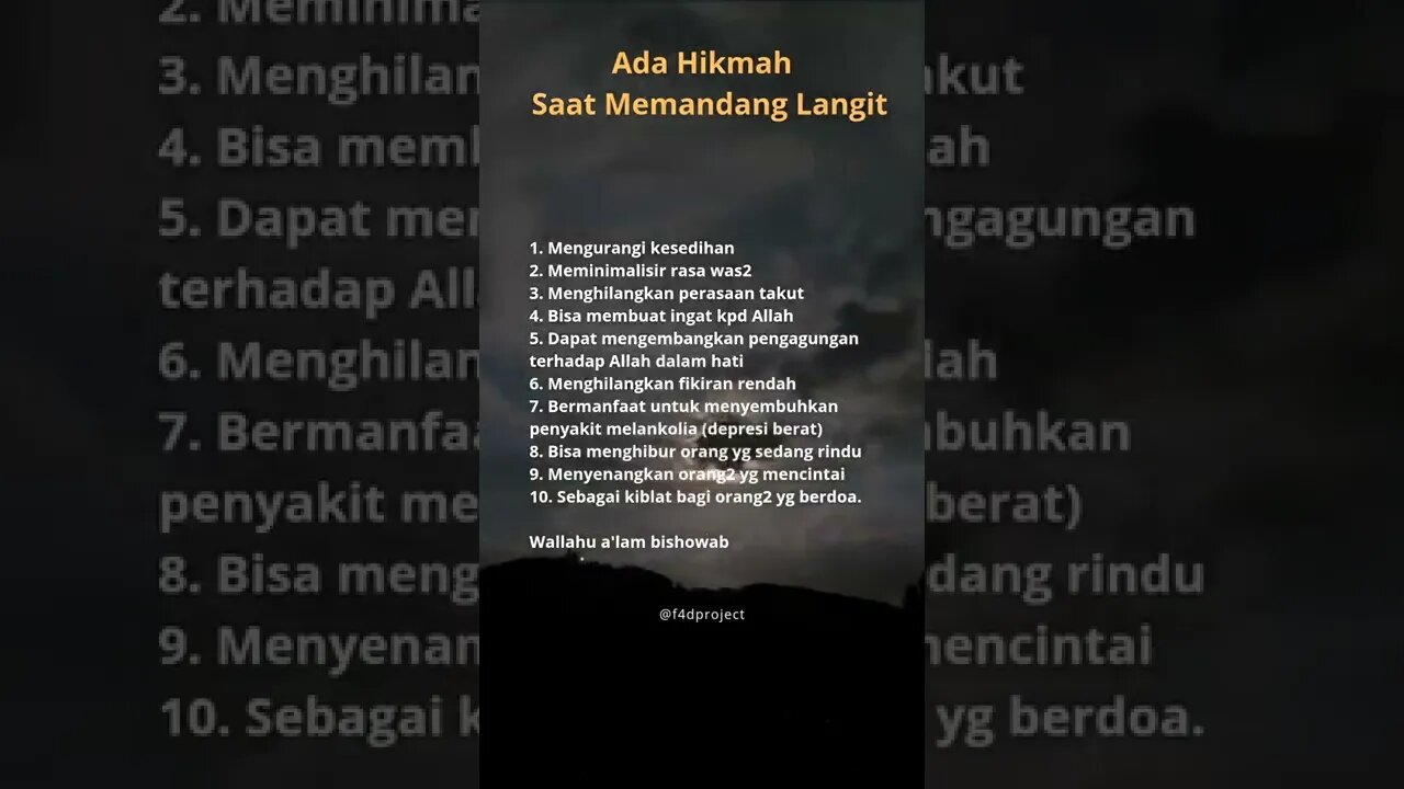 Ada Hikmah Saat Memandang Langit