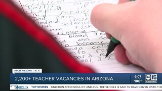 More than 2,000 teacher vacancies in Arizona