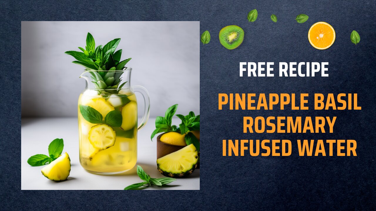 Free Pineapple Basil Rosemary Infused Water Recipe🍍🌿💧+ Healing Frequency🎵