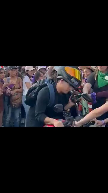 Motorcyclist Caught In A Women's March Gets Attacked By Feral Broads, Has His Ride Vandalized