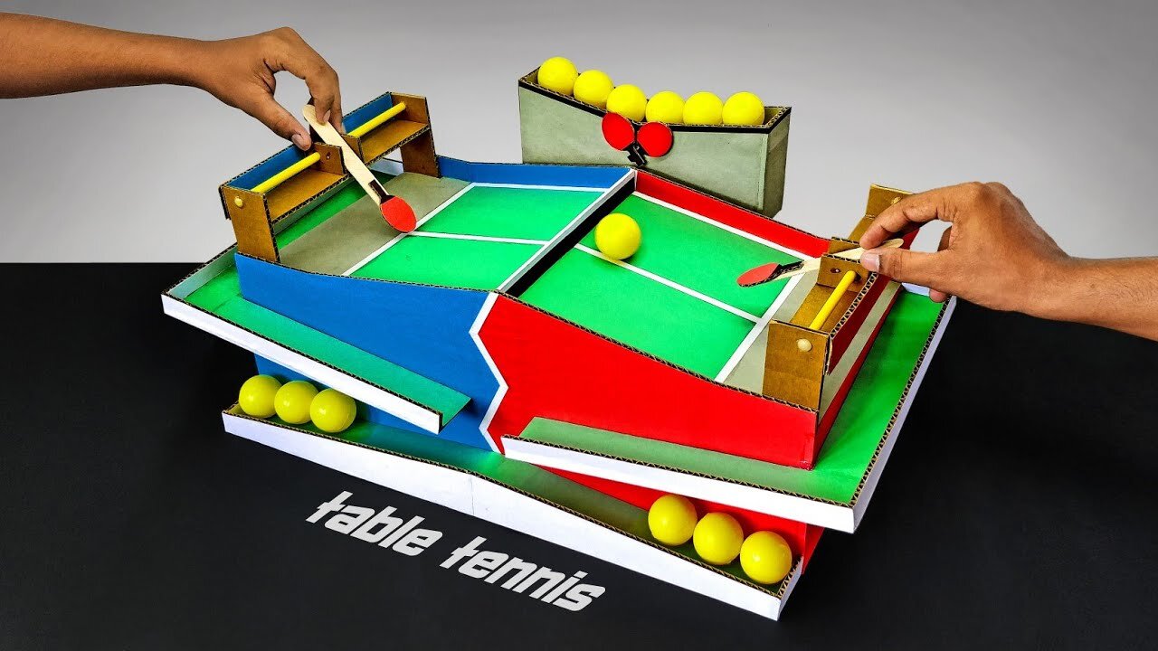 DIY Amazing Table Tennis Multiplayer Game From Cardboard | How made Toy for Kids