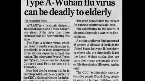 The Wuhan Flu