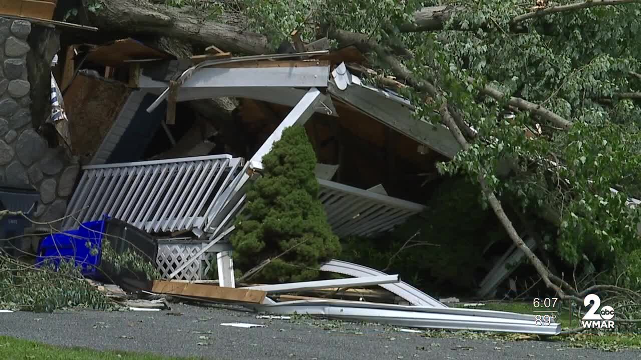 Tree destroys home in Churchville after the storm