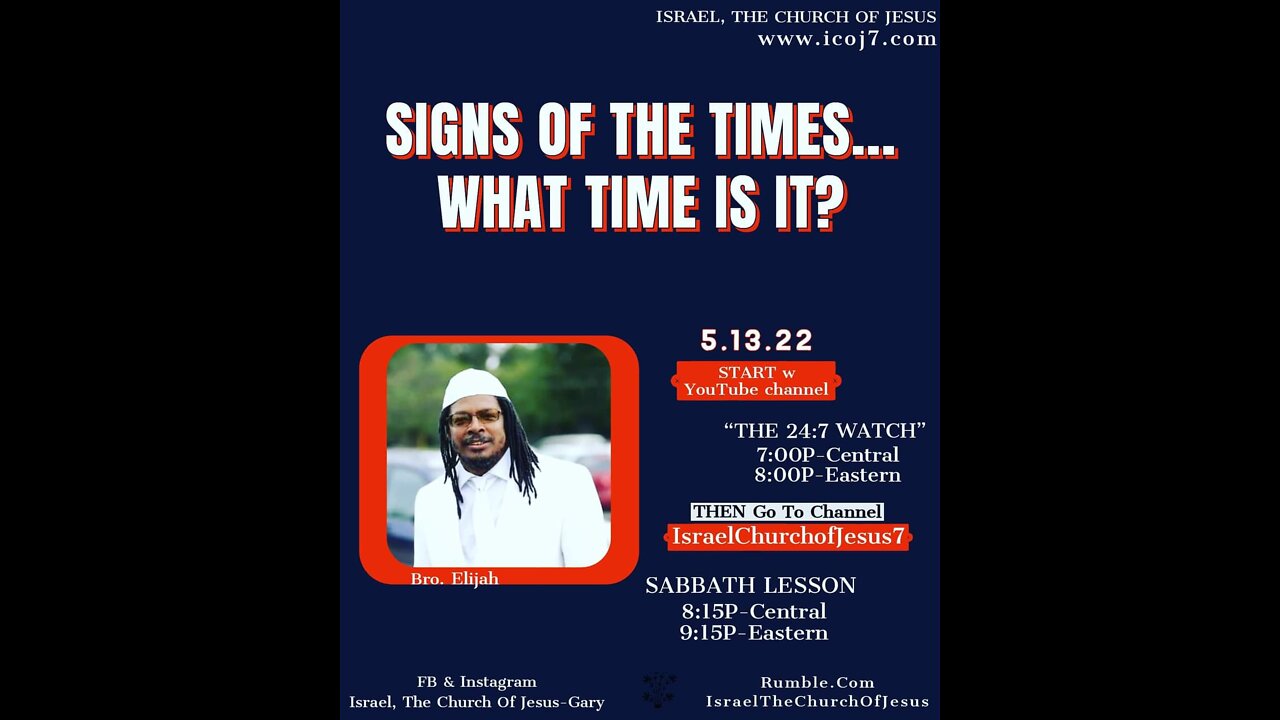 SIGNS OF THE TIMES... WHAT TIME IS IT?