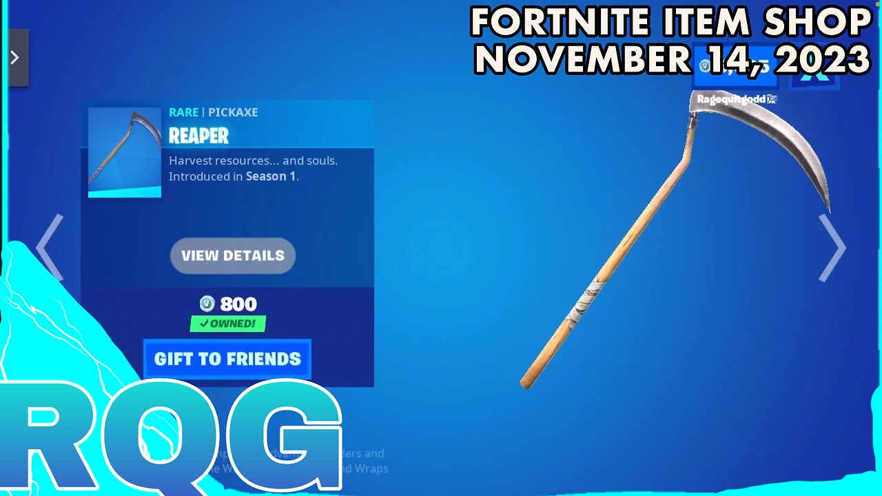 REAPER PICKAXE IS BACK NOW? FORTNITE ITEM SHOP (November 14, 2023)