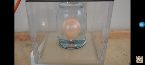 underwater balloon in a vacuum