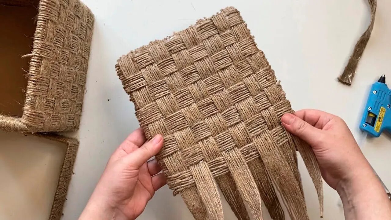 DIY Wicker basket with Jute Rope and Cardboard | Jute Rope Basket | Jute and Cardboard Craft