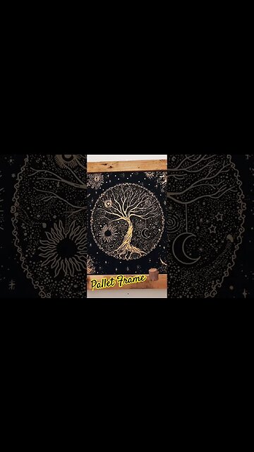 Pallet Frame 🪵 #palletwood #palletfurniture #pallets #palletframe #pictureframing #enigma #diycrafts