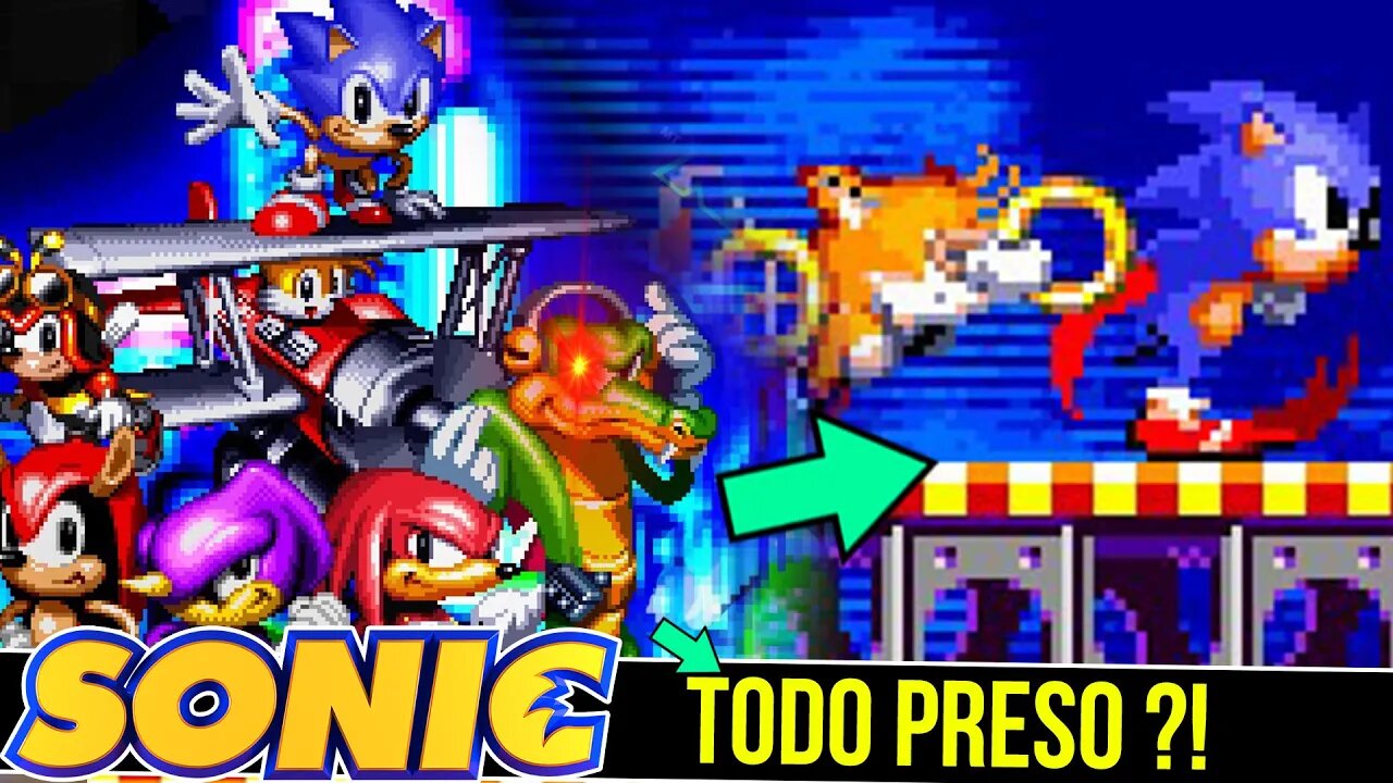 Jogo do Sonic e Tails PRESOS ?! | Sonic 2 Knuckles Chaotix #shorts