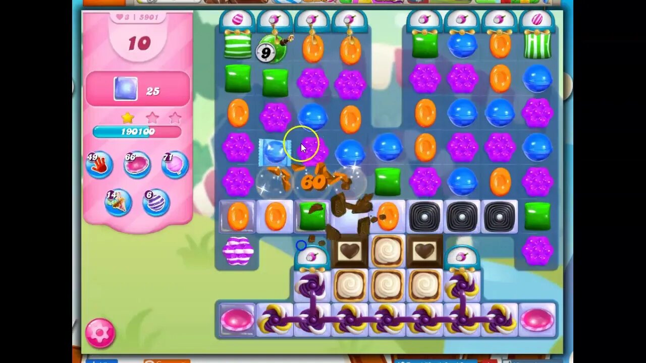 Candy Crush level 5901 Talkthrough, 20 Moves 0 Boosters