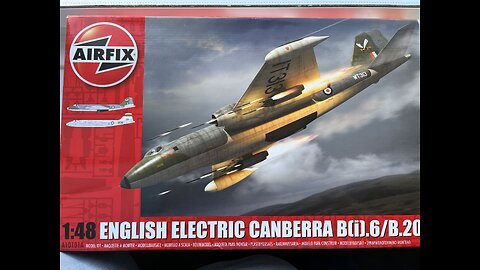 English Electric Canberra. 1/48 scale Airfix model kit: flight deck completion