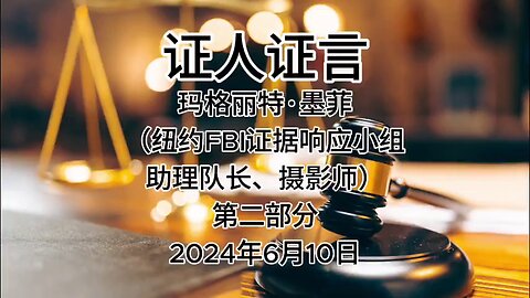 2024年6月10日 郭先生庭审 检方第12位证人-玛格丽特·墨菲 （纽约FBI证据响应小组助理队长、摄影师）第二部分（AI中文朗读 字幕仅供参考）#证人证言 MILESTRIAL #中共头号敌人 灭共者 郭文贵