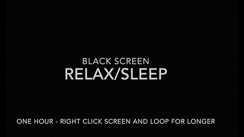 Relax!, Power Nap or Sleep with black screen