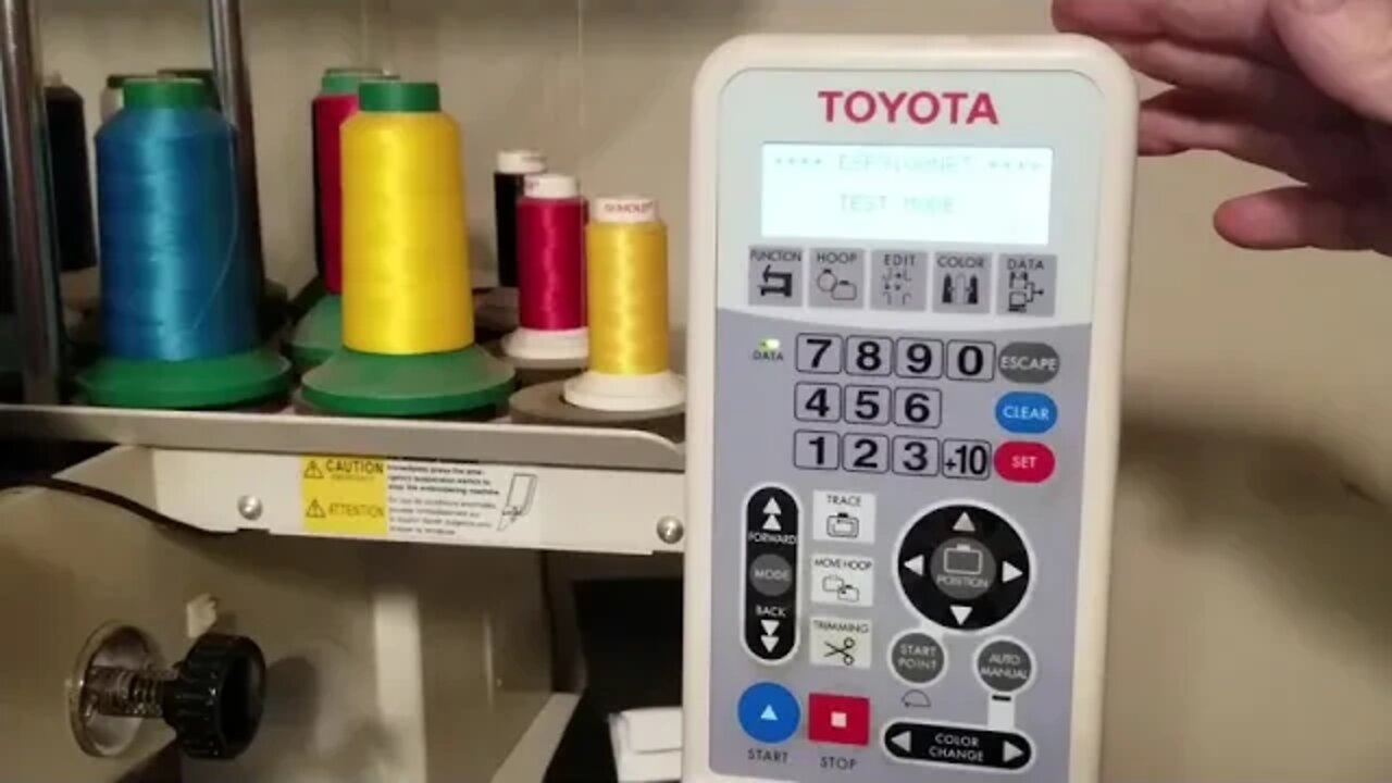 Part 1 - How to find the stitch count on a Toyota Embroidery Machine