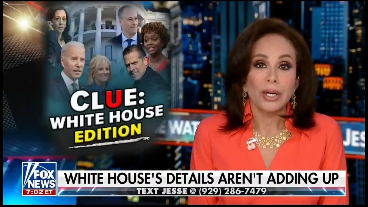 Judge Jeanine: White House Cocaine Details Aren't Adding Up