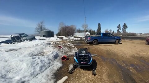 pulling el cappo out of snow bank