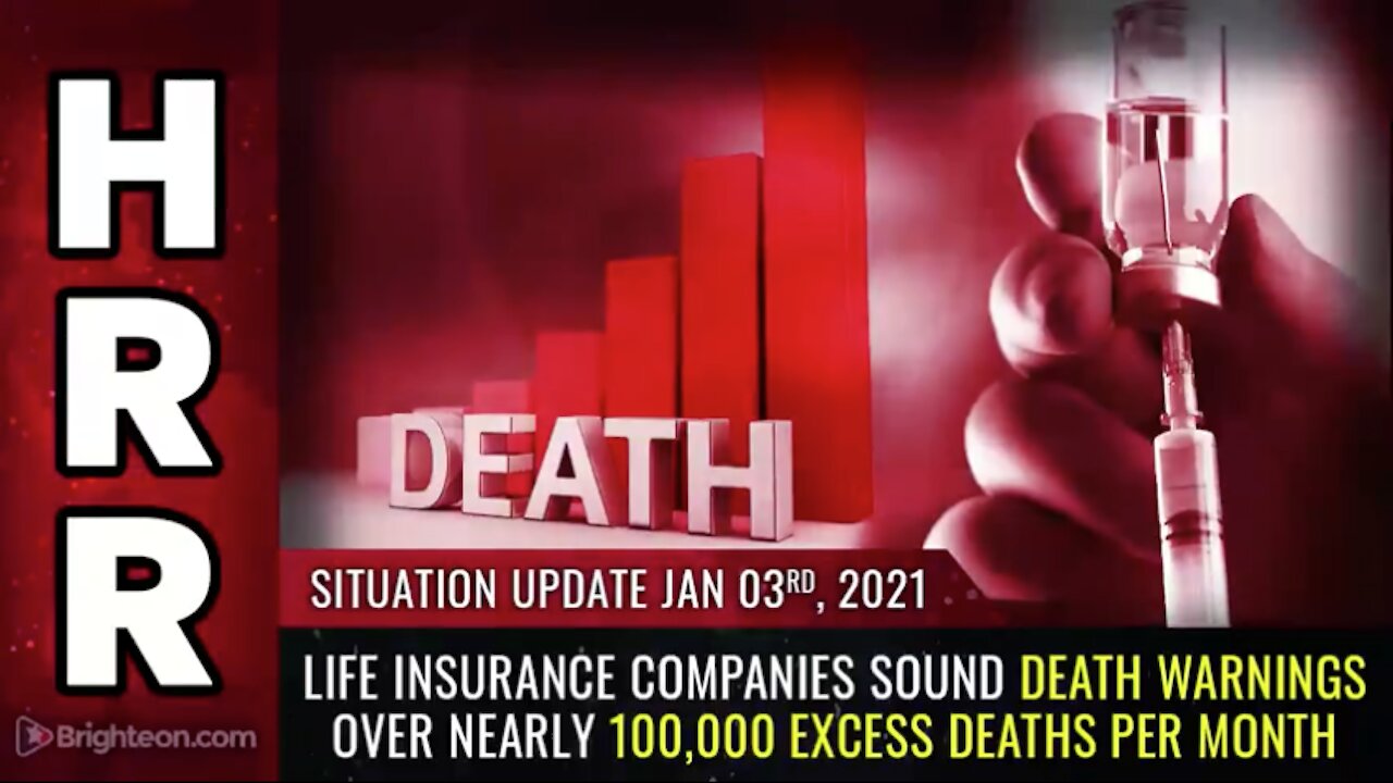 🔥🔥 SITUATION UPDATE, 01/03/21 - LIFE INSURANCE COMPANIES SOUND DEATH WARNINGS...