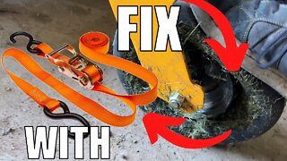 Reset Flat Tire with Ratchet Strap