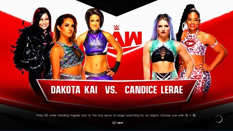 WWE Monday Night Raw Candice Lerae vs Dakota Kai