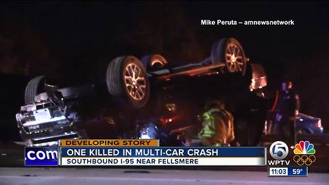 One killed in I-95 crash near Fellsmere