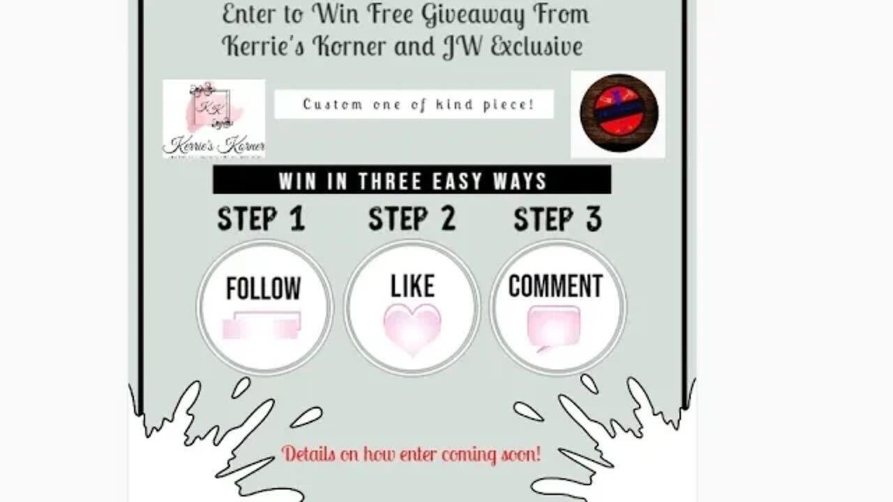 KERRIE'S KORNER AND JW EXCLUSIVE GIVEAWAY!