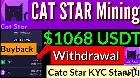 Cat Star Mining app | Best Mining app Today | Don't Miss | Mining app | Only earning trick