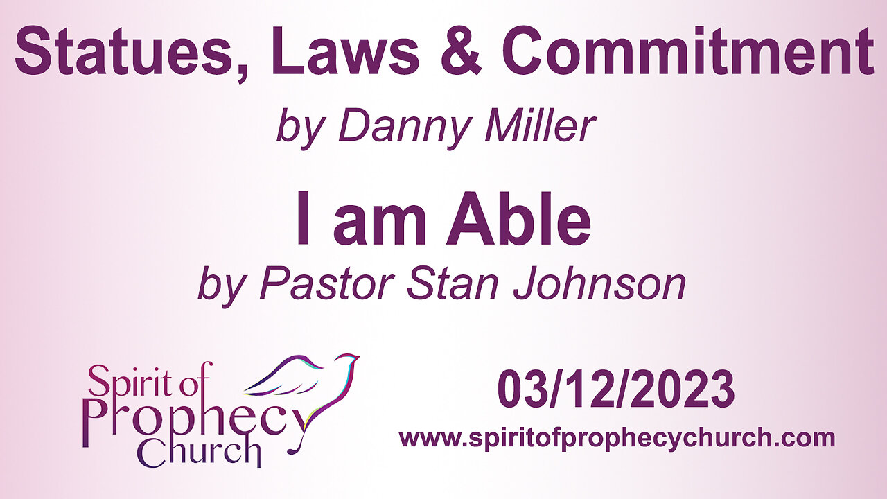 I am Able / Statues, Laws & Commitment 03/15/2023