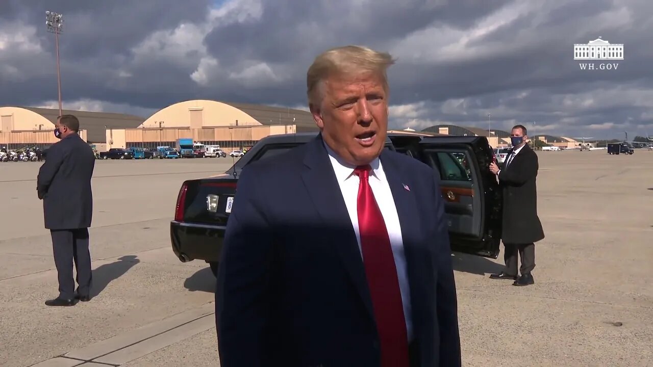 President Trump Delivers Remarks Upon Departure from Joint Base Andrews