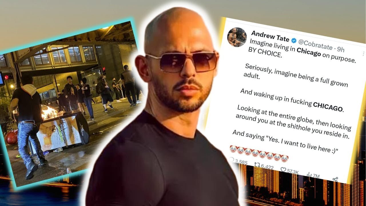 Hundreds of teens flood & terrorize downtown Chicago & Compton Cali +Andrew Tate disses Chicago