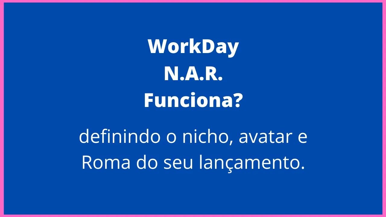 Depoimento Workday N.A.R | Definição de nicho, avatar e Roma | Isabel @pequenosnegocios.com.br