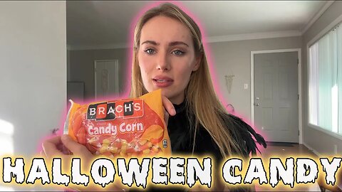 Russian Girl Tries Halloween Candy For The First Time!! (And Other Candies)