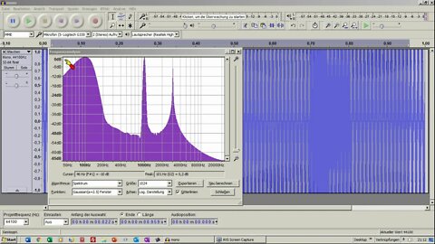 Spektralanalyse 4 ►Weiteres Beispiel in Audacity