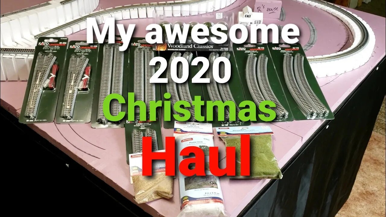 N scale layout Christmas Haul.