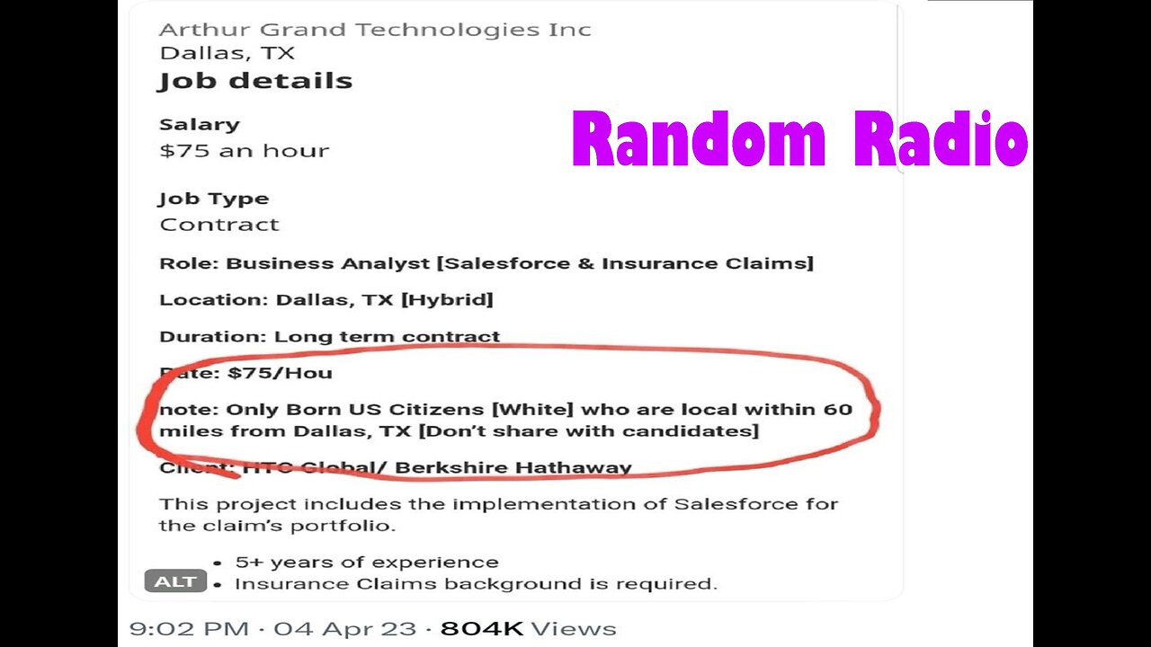 Did A Minority Owned Company Put Up A Job Posting For White People Only? | @RRPSHOW