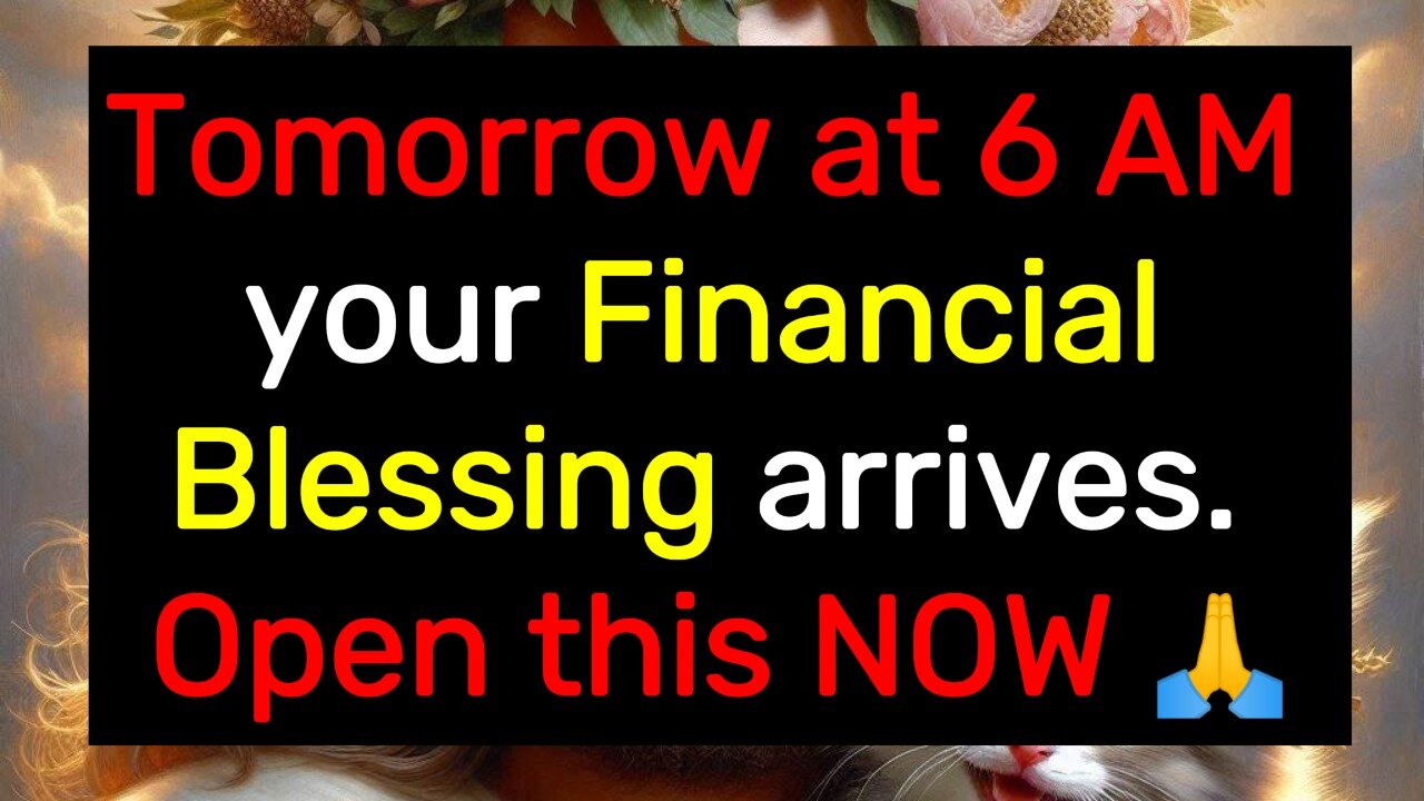 Tomorrow at 6 AM your Financial Blessing arrives. Open this NOW