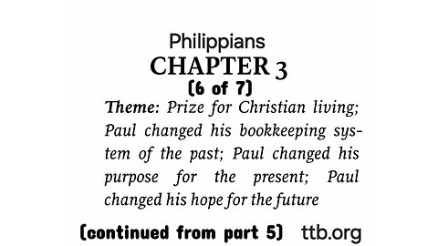 Philippians Chapter 3 (Bible Study) (6 of 7)