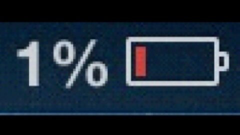 When you're mobile battery 1%